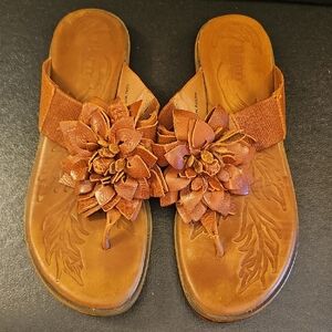 Born Tan Floral Sandals